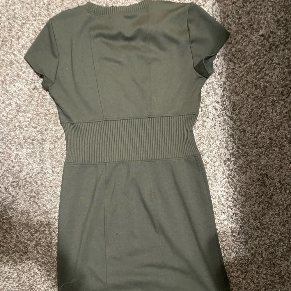 Size 4 military green form fitting dress